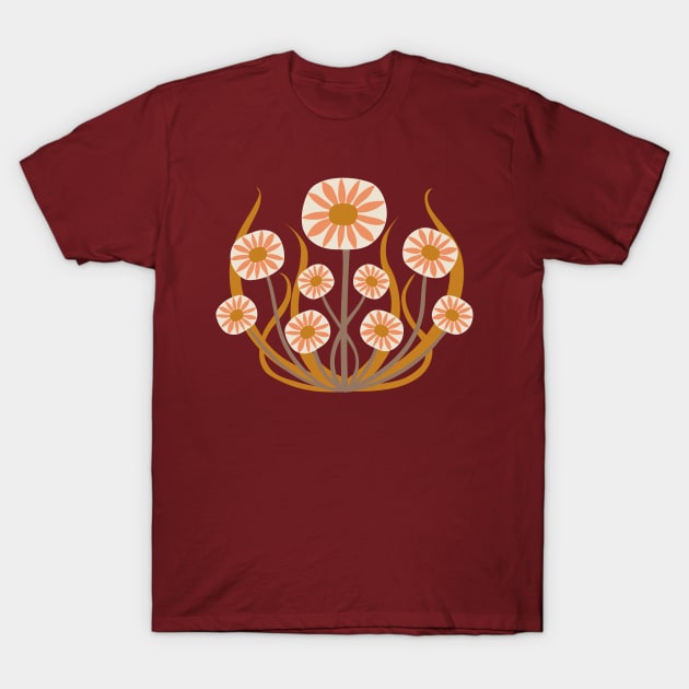 Arts and crafts daisies - art nouveau inspired floral by Cecca Designs T-Shirt by Cecca